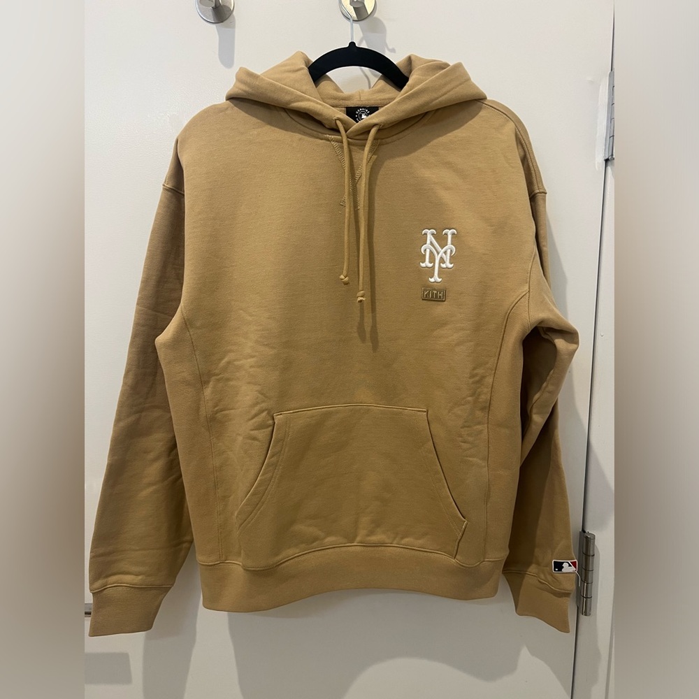 Kith x Mets Collaboration Beige Pullover Hoodie, sz XS